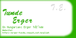 tunde erger business card